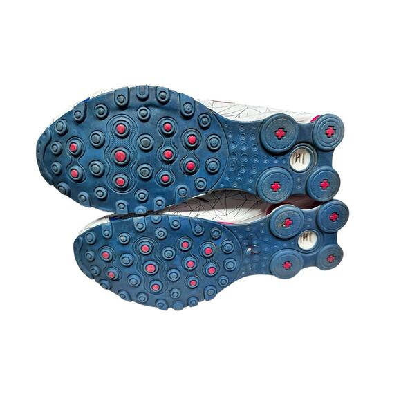 Nike Shox Womens NZ NikeID Pink Blue White Running Shoes Sz 9W Rare Custom 2011 - Picture 7 of 12